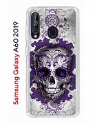 Чехол-накладка Samsung Galaxy A60 2019 Kruche Print Sugar Skull