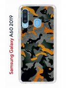 Чехол-накладка Samsung Galaxy A60 2019 Kruche Print Камуфляж