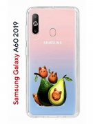 Чехол-накладка Samsung Galaxy A60 2019 Kruche Print Авокотики