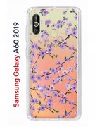 Чехол-накладка Samsung Galaxy A60 2019 Kruche Print Сакура