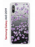 Чехол-накладка Samsung Galaxy A60 2019 Kruche Print Сакура