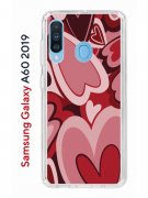 Чехол-накладка Samsung Galaxy A60 2019 (583859) Kruche PRINT Сердечки