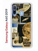 Чехол-накладка Samsung Galaxy A60 2019 (583859) Kruche PRINT Стикеры Космос