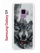 Чехол-накладка Samsung Galaxy S9 Kruche Print Волк