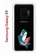 Чехол-накладка Samsung Galaxy S9  (580669) Kruche PRINT Акула