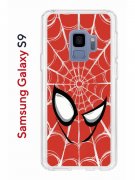 Чехол-накладка Samsung Galaxy S9 Kruche Print Человек-Паук красный