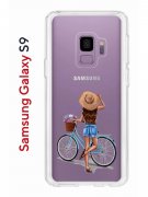 Чехол-накладка Samsung Galaxy S9 Kruche Print Велосипедная прогулка