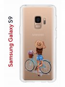 Чехол-накладка Samsung Galaxy S9 Kruche Print Велосипедная прогулка