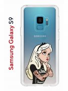 Чехол-накладка Samsung Galaxy S9 Kruche Print Tattoo Girl