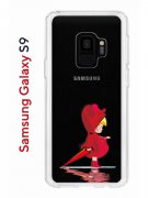 Чехол-накладка Samsung Galaxy S9 Kruche Print Девочка с зонтом