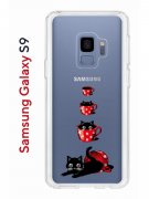 Чехол-накладка Samsung Galaxy S9 Kruche Print Котенок в чашке