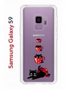 Чехол-накладка Samsung Galaxy S9 Kruche Print Котенок в чашке
