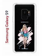 Чехол-накладка Samsung Galaxy S9 Kruche Print Fashion Girl