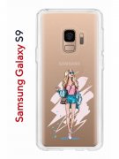 Чехол-накладка Samsung Galaxy S9 Kruche Print Fashion Girl