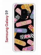 Чехол-накладка Samsung Galaxy S9  (580669) Kruche PRINT Милые пластыри