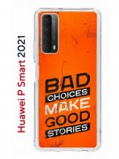 Чехол-накладка Huawei P Smart 2021 (594564) Kruche PRINT Good stories