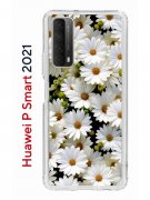 Чехол-накладка Huawei P Smart 2021 Kruche Print Ромашки