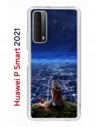 Чехол-накладка Huawei P Smart 2021 (594564) Kruche PRINT Ночные Огни