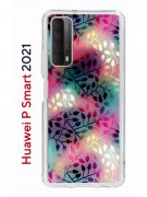 Чехол-накладка Huawei P Smart 2021 Kruche Print Цветные листья