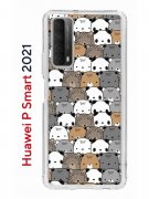 Чехол-накладка Huawei P Smart 2021 Kruche Print Медвежата