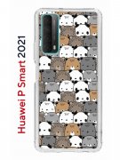 Чехол-накладка Huawei P Smart 2021 Kruche Print Медвежата