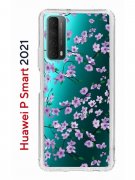 Чехол-накладка Huawei P Smart 2021 Kruche Print Сакура