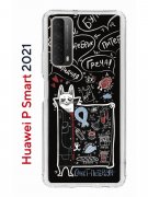 Чехол-накладка Huawei P Smart 2021 (594564) Kruche PRINT Кот Питер