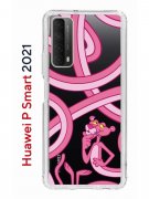 Чехол-накладка Huawei P Smart 2021 Kruche Print Розовая Пантера