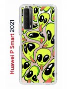 Чехол-накладка Huawei P Smart 2021 Kruche Print Инопланетянин