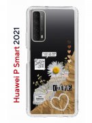 Чехол-накладка Huawei P Smart 2021 Kruche Print Крафтовые наклейки