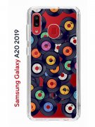 Чехол-накладка Samsung Galaxy A20 2019/A30 2019 Kruche Print Виниловые пластинки