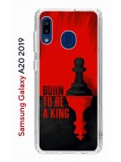 Чехол-накладка Samsung Galaxy A20 2019/A30 2019 Kruche Print Born to be a King