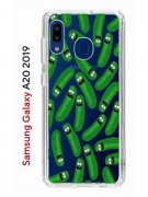 Чехол-накладка Samsung Galaxy A20 2019 Kruche Print Огурчик Рик