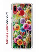 Чехол-накладка Samsung Galaxy A20 2019/A30 2019 Kruche Print Одуванчики