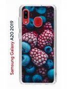 Чехол-накладка Samsung Galaxy A20 2019 (580663) Kruche PRINT Fresh berries