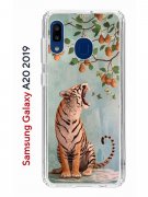 Чехол-накладка Samsung Galaxy A20 2019/A30 2019 Kruche Print Тигр под деревом