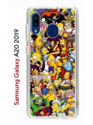 Чехол-накладка Samsung Galaxy A20 2019/A30 2019 Kruche Print Симпсоны