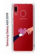 Чехол-накладка Samsung Galaxy A20 2019 (580663) Kruche PRINT Котолюбовь