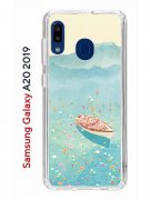 Чехол-накладка Samsung Galaxy A20 2019 (580663) Kruche PRINT озеро цветов