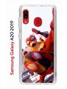 Чехол-накладка Samsung Galaxy A20 2019/A30 2019 Kruche Print Человек паук