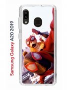 Чехол-накладка Samsung Galaxy A20 2019/A30 2019 Kruche Print Человек паук
