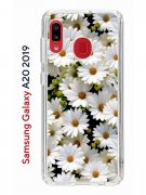 Чехол-накладка Samsung Galaxy A20 2019/A30 2019 Kruche Print Ромашки