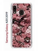 Чехол-накладка Samsung Galaxy A20 2019/A30 2019 Kruche Print Цветы