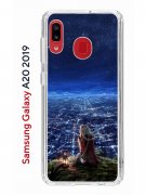 Чехол-накладка Samsung Galaxy A20 2019 (580663) Kruche PRINT Ночные Огни