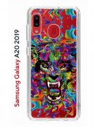 Чехол-накладка Samsung Galaxy A20 2019 (580663) Kruche PRINT Colored beast