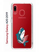 Чехол-накладка Samsung Galaxy A20 2019 (580663) Kruche PRINT Акула