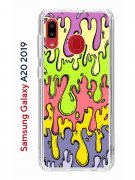 Чехол-накладка Samsung Galaxy A20 2019 (580663) Kruche PRINT Абстракция Капли