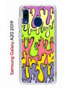 Чехол-накладка Samsung Galaxy A20 2019 (580663) Kruche PRINT Абстракция Капли