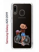 Чехол-накладка Samsung Galaxy A20 2019 (580663) Kruche PRINT Велосипедная прогулка