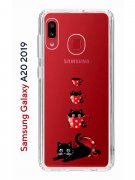 Чехол-накладка Samsung Galaxy A20 2019 (580663) Kruche PRINT Котенок в чашке